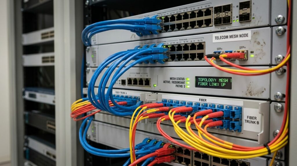 Telekom Mesh nätverk Fiber Nätverksinstallation